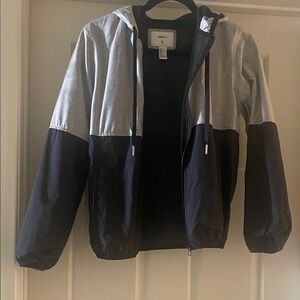 Two-Tone Hooded Jacket